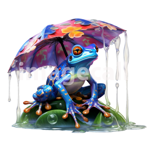 Clipart Frog in Rain (6)