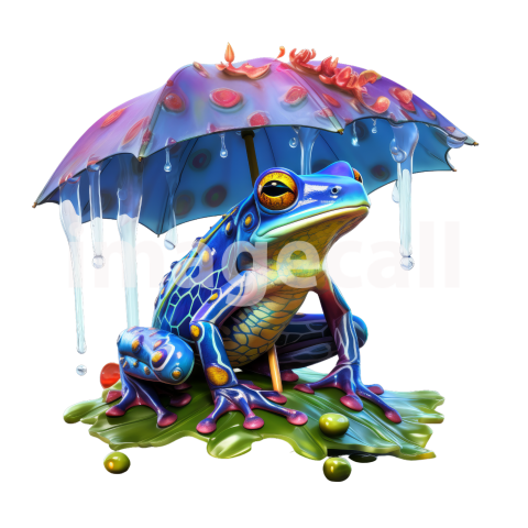 Clipart Frog in Rain (12)