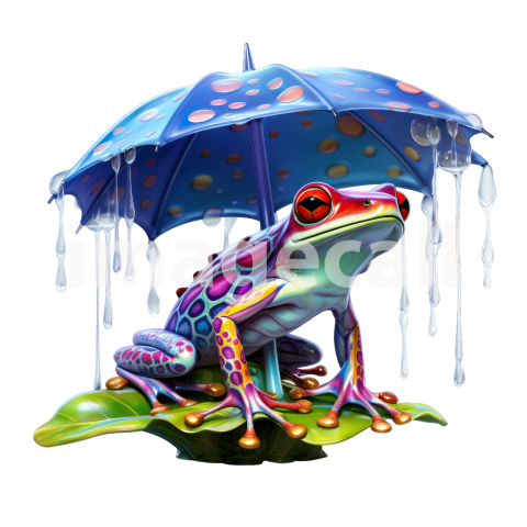 Clipart Frog in Rain (15)