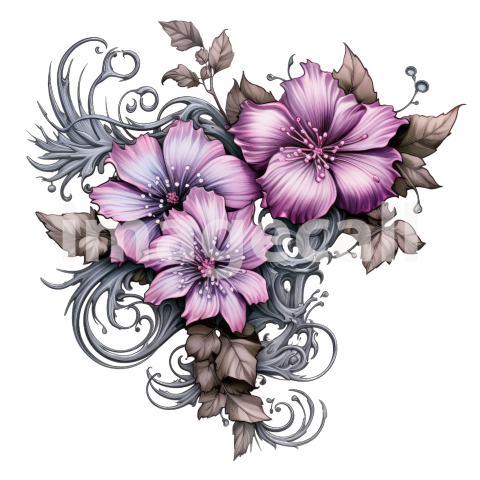 Clipart Steampunk Flowers (14)
