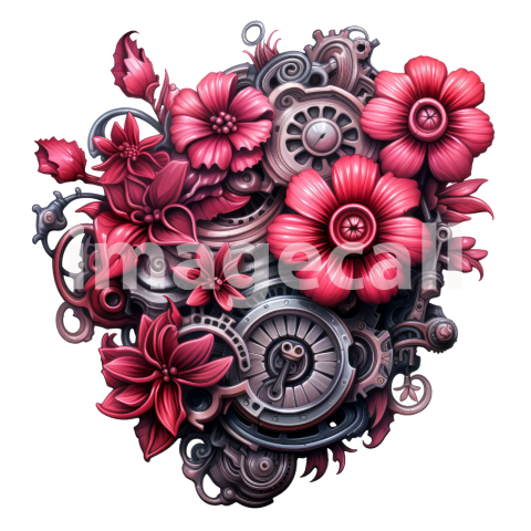 Clipart Steampunk Flowers (9)