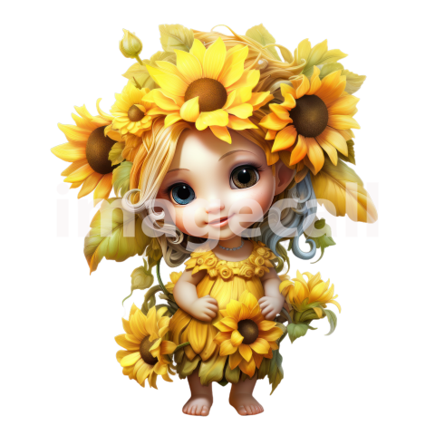 Clipart Sunflower Pixies (7)