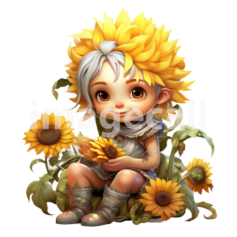 Clipart Sunflower Pixies (17)