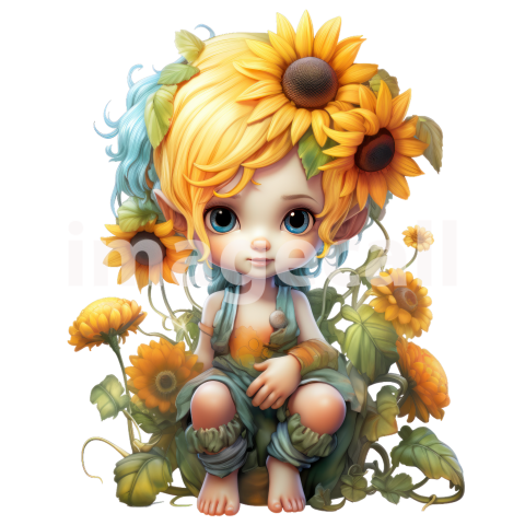 Clipart Sunflower Pixies (9)