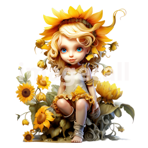 Clipart Sunflower Pixies (18)