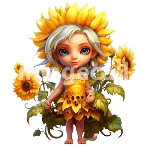 Clipart Sunflower Pixies (14)