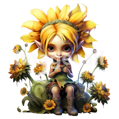 Clipart Sunflower Pixies (8)