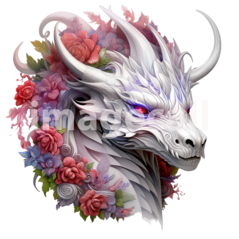 Clipart Floral Dragon (6)