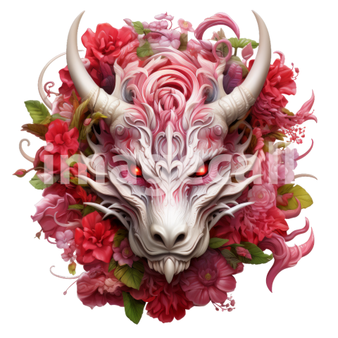 Clipart Floral Dragon (1)