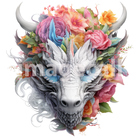 Clipart Floral Dragon (14)