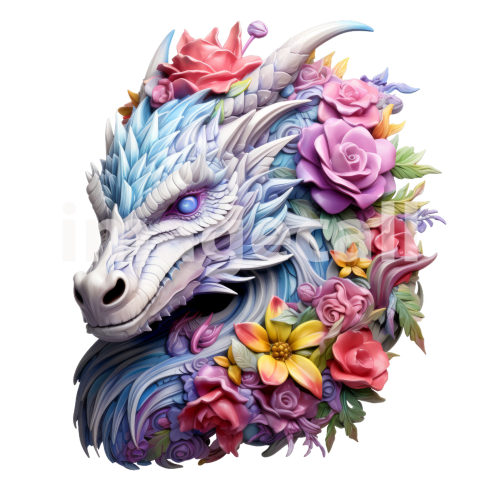Clipart Floral Dragon (15)