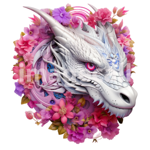 Clipart Floral Dragon (10)