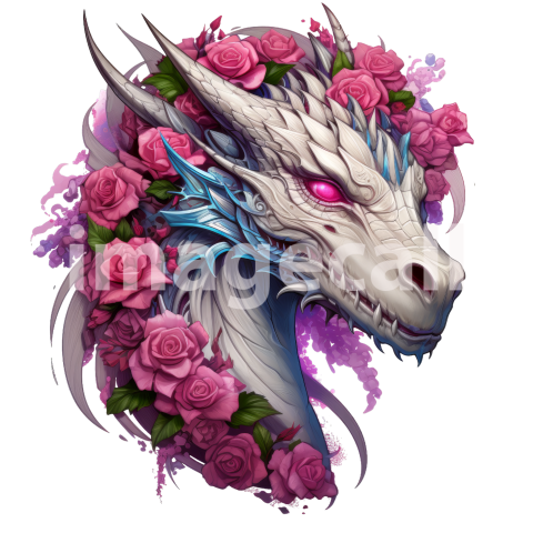 Clipart Floral Dragon (20)