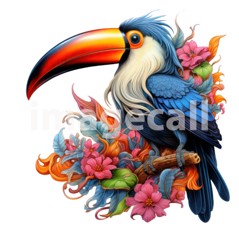 Clipart Floral Tucan (8)