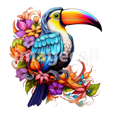 Clipart Floral Tucan (4)