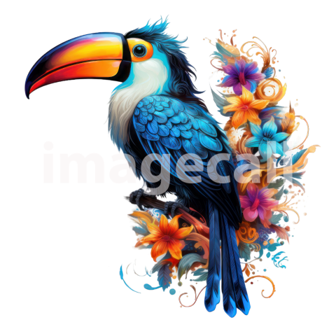 Clipart Floral Tucan (11)