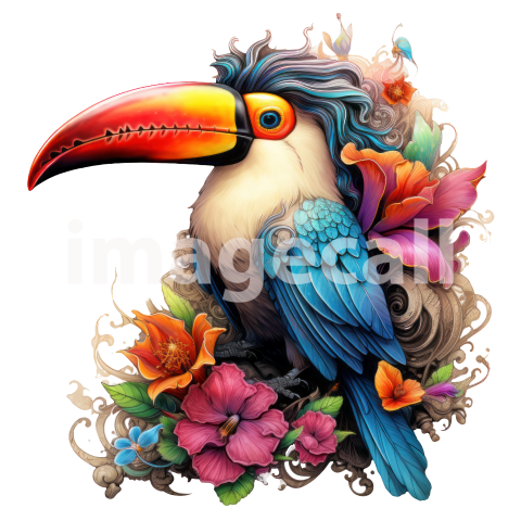 Clipart Floral Tucan (13)