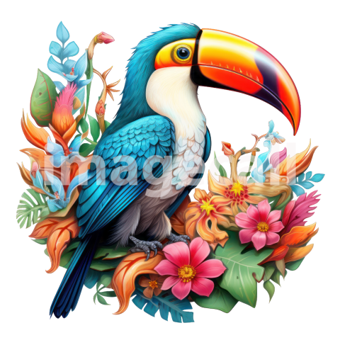Clipart Floral Tucan (5)