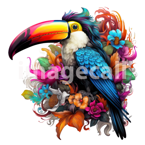 Clipart Floral Tucan (15)