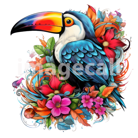 Clipart Floral Tucan (19)