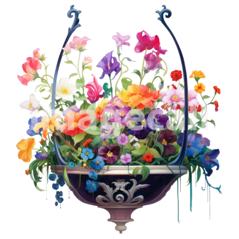 Clipart Hanging Basket (1)