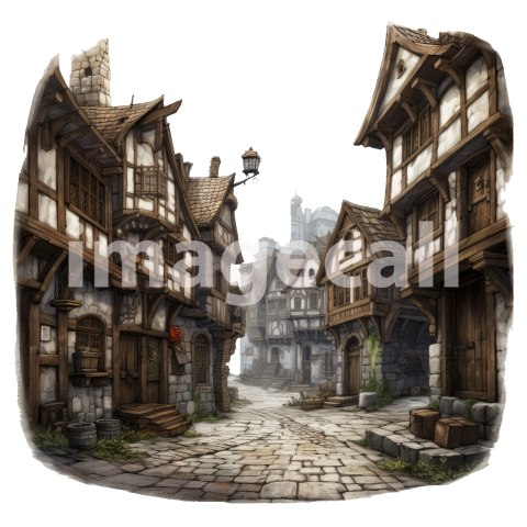 Clipart Medieval Scene (4)