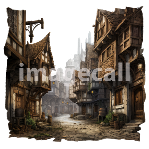 Clipart Medieval Scene (2)