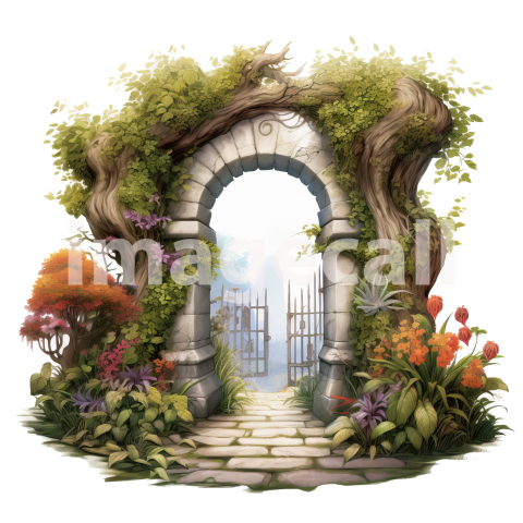 Clipart Secret Garden Entrance (3)