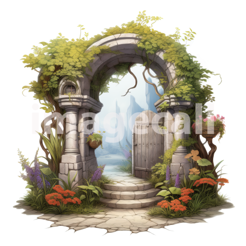 Clipart Secret Garden Entrance (6)