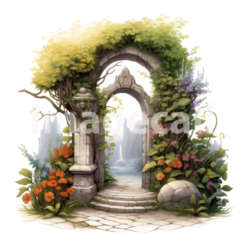 Clipart Secret Garden Entrance (14)