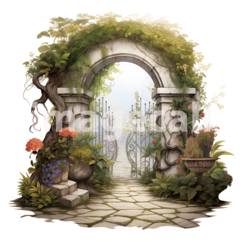Clipart Secret Garden Entrance (5)