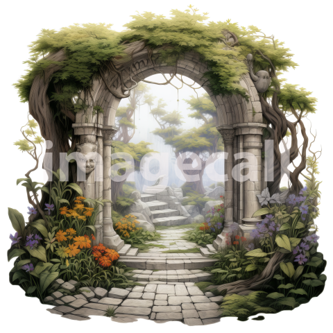 Clipart Secret Garden Entrance (20)