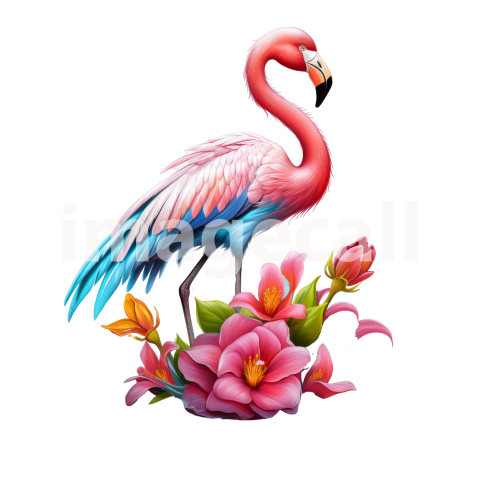 Clipart Floral Flamingos (12)