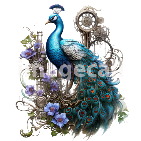 HQ Steampunk Peacock (4)300dpi