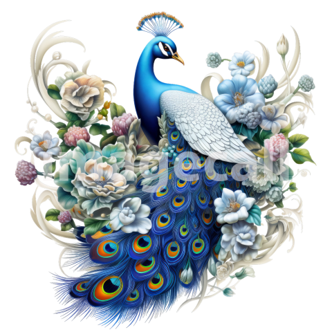 Clipart Floral Peacock (14)