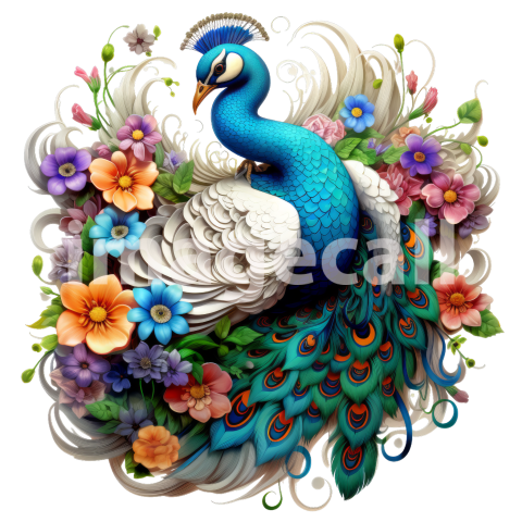 Clipart Floral Peacock (17)