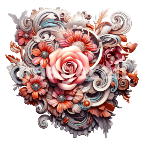 Clipart Steampunk Flowers (8)