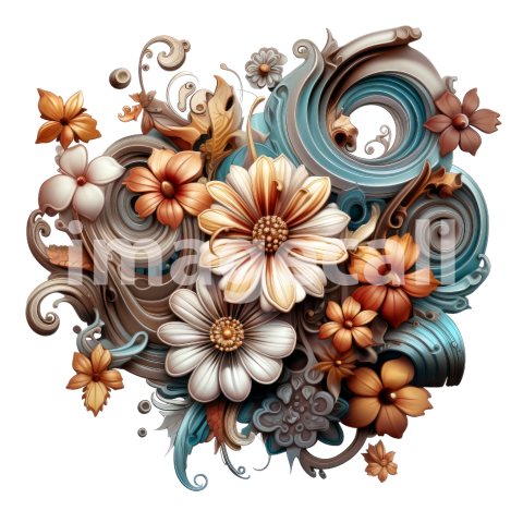 Clipart Steampunk Flowers (4)