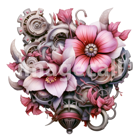 Clipart Steampunk Flowers (18)