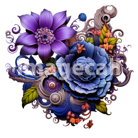 Clipart Steampunk Flowers (20)