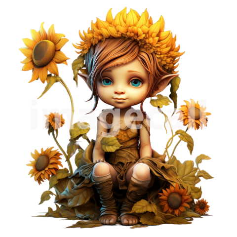 Clipart Sunflower Pixies (1)