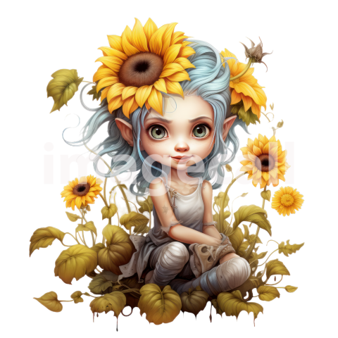 Clipart Sunflower Pixies (6)