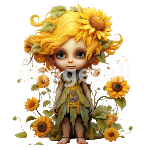 Clipart Sunflower Pixies (3)