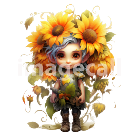 Clipart Sunflower Pixies (2)