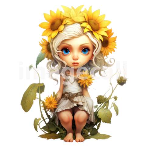 Clipart Sunflower Pixies (4)