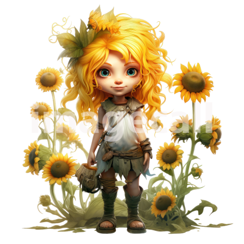 Clipart Sunflower Pixies (12)
