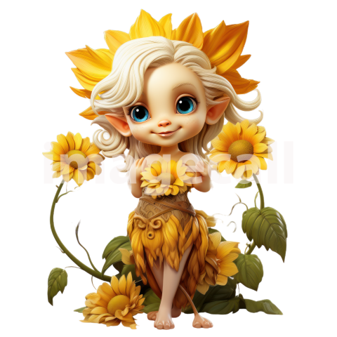Clipart Sunflower Pixies (13)