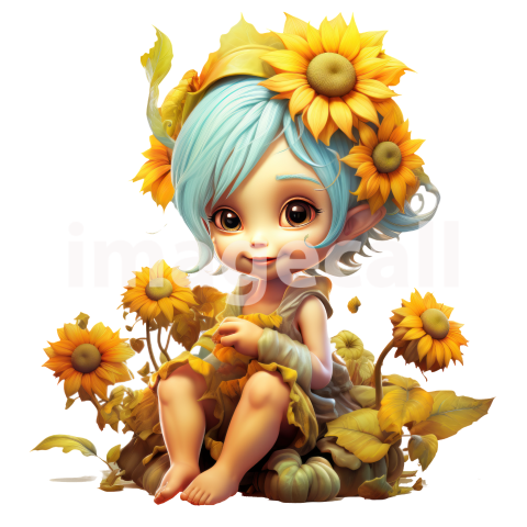 Clipart Sunflower Pixies (5)