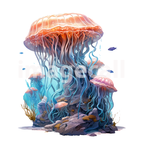 Clipart Coral Jellyfish (6)