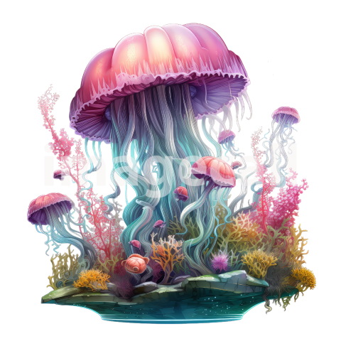Clipart Coral Jellyfish (8)